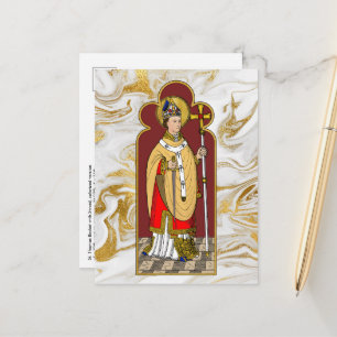 Postal Santo Tomás Becket con Espada (M 033; Coloreada)