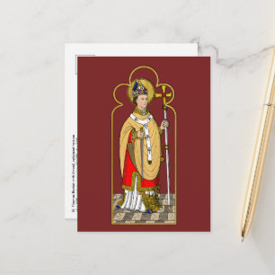 Postal Santo Tomás Becket con Espada (M 033; Coloreada)