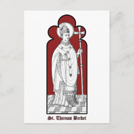 Postal Santo Tomás Becket sosteniendo una espada (M 033)