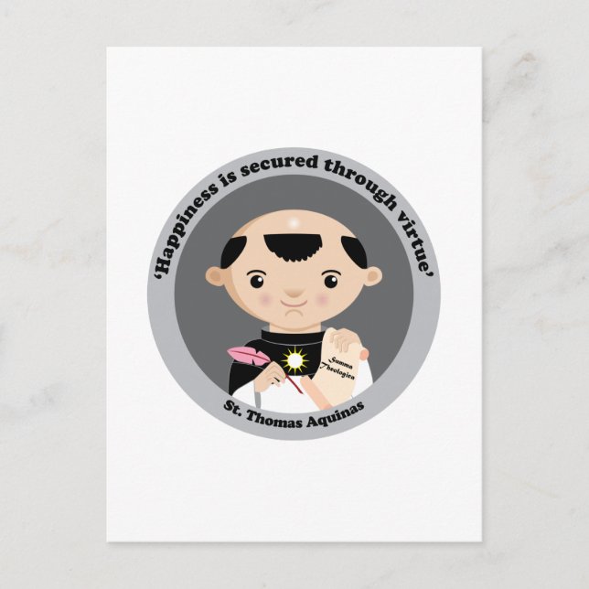 Postal Santo Tomás de Aquinas (Anverso)