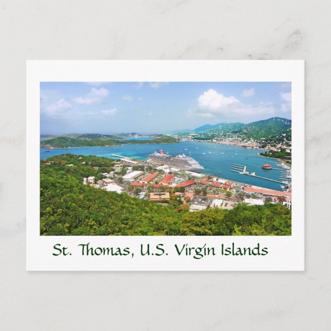 Postal Santo Tomás, Islas Vírgenes de los Estados Unidos (Anverso)