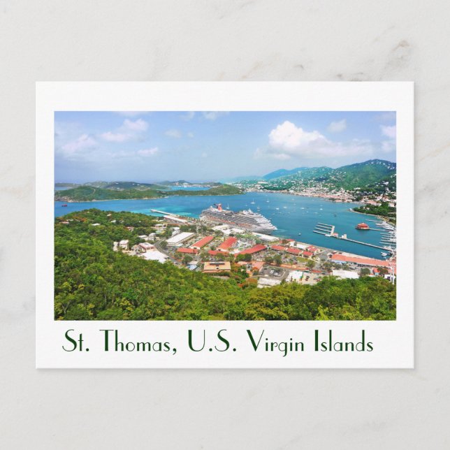 Postal Santo Tomás, Islas Vírgenes de los Estados Unidos (Anverso)
