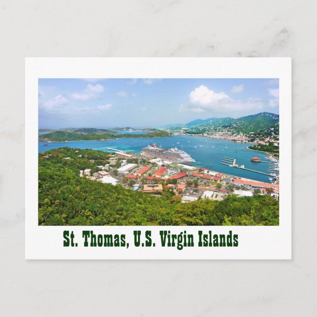 Postal Santo Tomás, Islas Vírgenes de los Estados Unidos (Anverso)