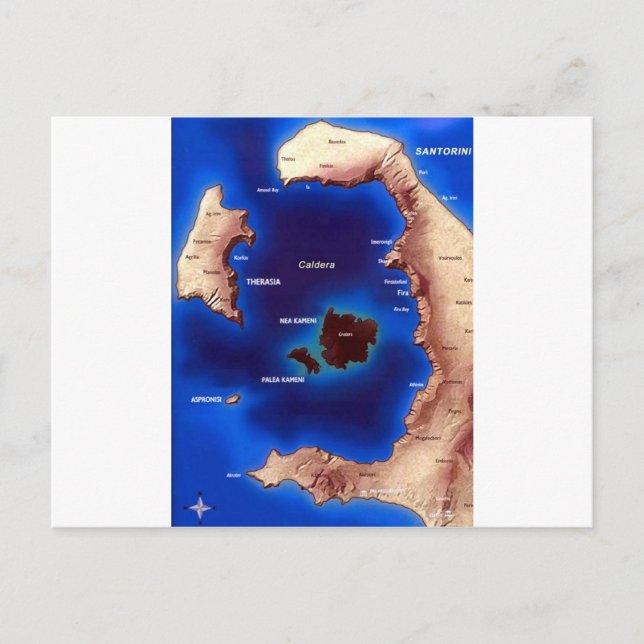 Postal santorini-caldera-map.jpg (Anverso)