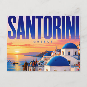 Postal 🌊 Santorini Estilo Moderno de Horizonte de Isla �