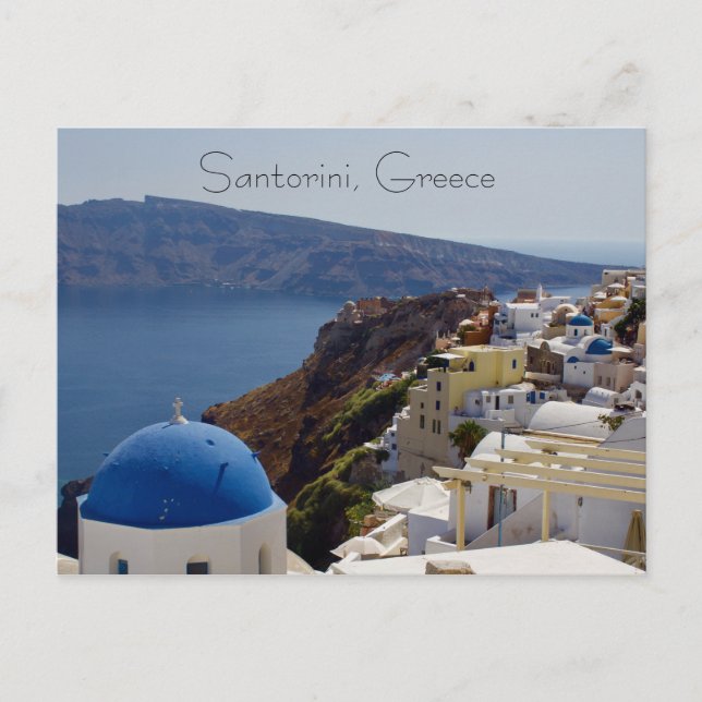 Postal Santorini, Grecia (Anverso)