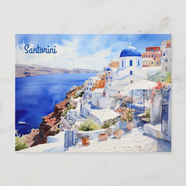 Postal Santorini Grecia (Anverso)