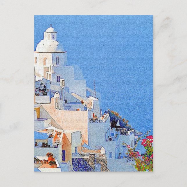 Postal Santorini, Grecia (Anverso)