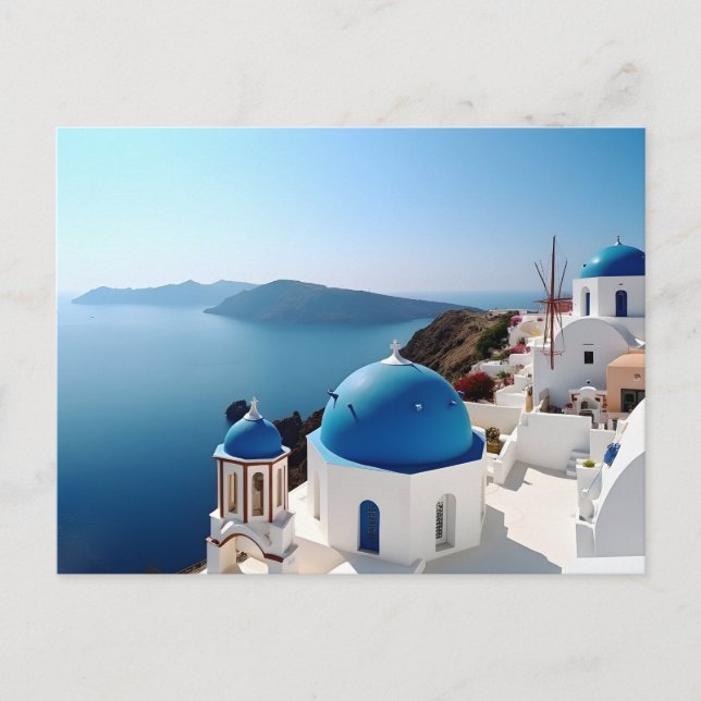 Postal Santorini Grecia (Anverso)