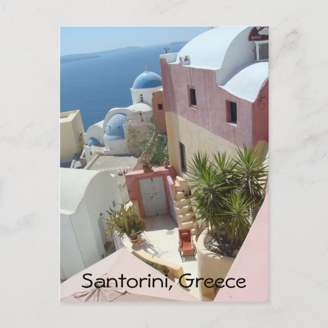 Postal Santorini, Grecia (Anverso)