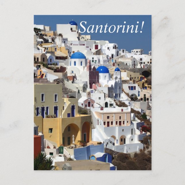 Postal Santorini, Grecia (Anverso)