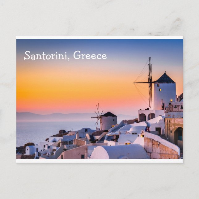 Postal Santorini Grecia (Anverso)