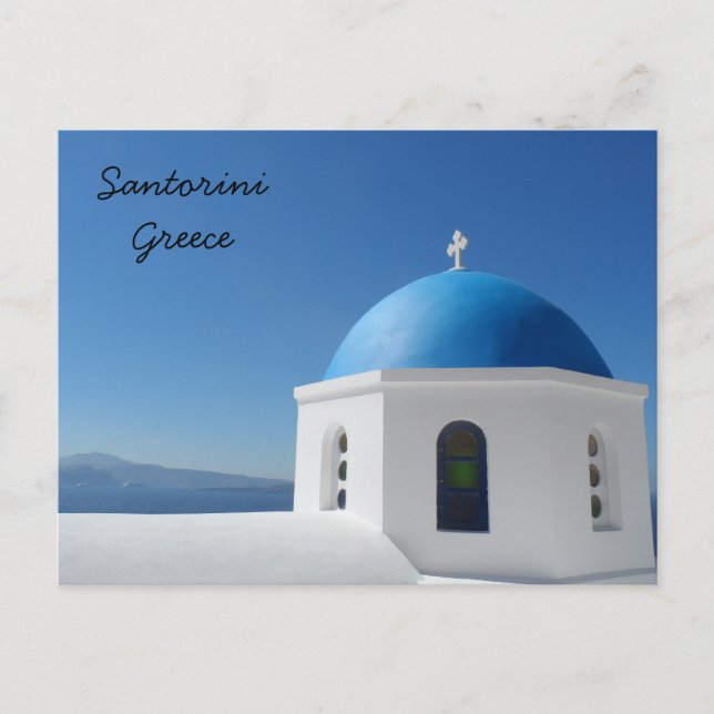 Postal Santorini, Grecia (Anverso)