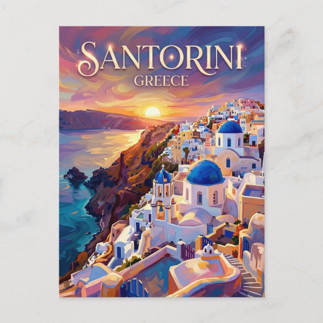 Postal Santorini Grecia (Anverso)