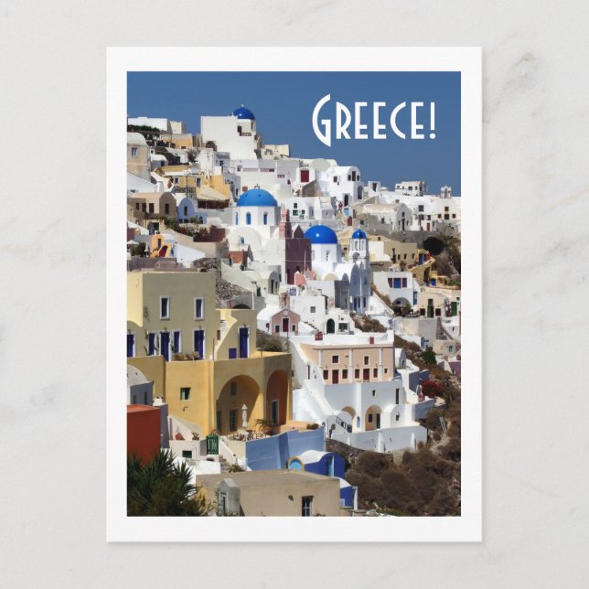Postal Santorini, Grecia (Anverso)