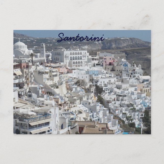 Postal Santorini, Grecia (Anverso)