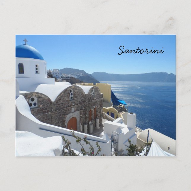 Postal Santorini, Grecia (Anverso)