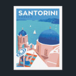 Postal Santorini, Grecia<br><div class="desc">Anderson Design Group es una firma de diseño y ilustracion galardonada en Nashville, Tennessee. El fundador Joel Anderson dirige un equipo de artistas talentosos para crear arte poster original que se parece a las estampas publicitarias tradicionales de los años 20 a los 60.</div>
