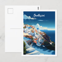 Santorini Grecia Famoso lugar de viaje vintage