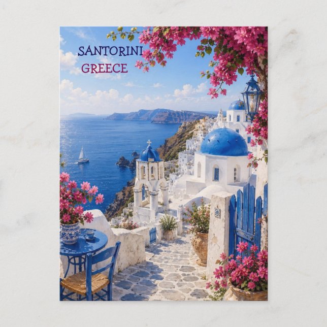 Postal santorini grecia isla (Anverso)