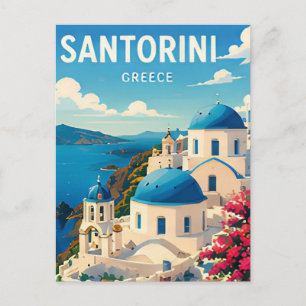 Postal Santorini Grecia Pueblos Blancos Mar Egeo