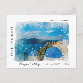 Postal santorini grecia verano salve la fecha