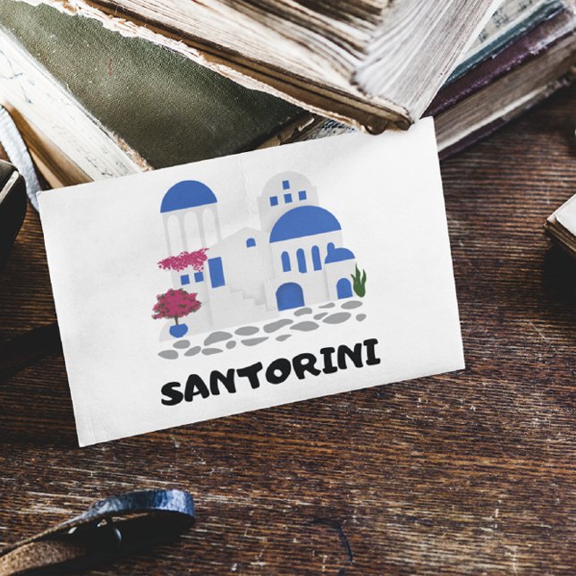 Postal Santorini Grecia Vintage (Santorini Greece Travel Postcard)