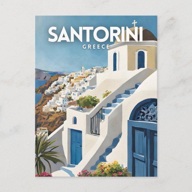 Postal Santorini Nostalgic (Anverso)