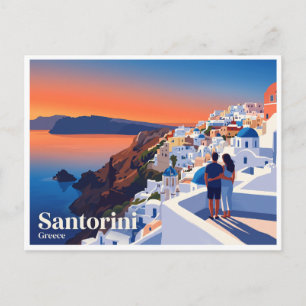 Postal Santorini Oia Grecia
