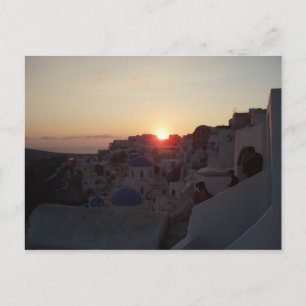 Postal Santorini Sunset