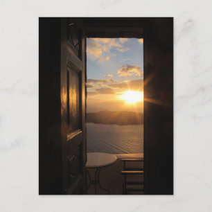 Postal Santorini Sunset