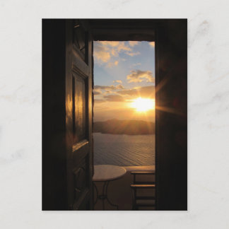 Postal Santorini Sunset