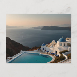 Postal Santorini Sunset Bliss