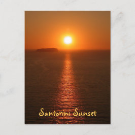 Postal Santorini Sunset con texto - Isla Griega