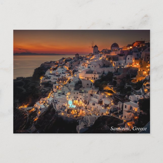 Postal Santorini Sunset, Greece (Anverso)