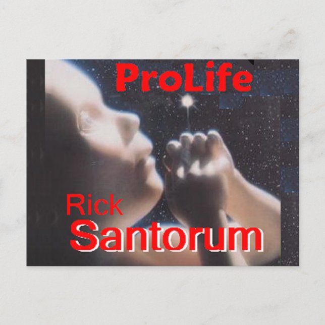 Postal Santorum ProLife (Anverso)
