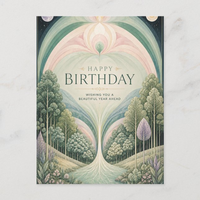 Postal Santuario de Cumpleaños Bosque Encantado (Anverso)