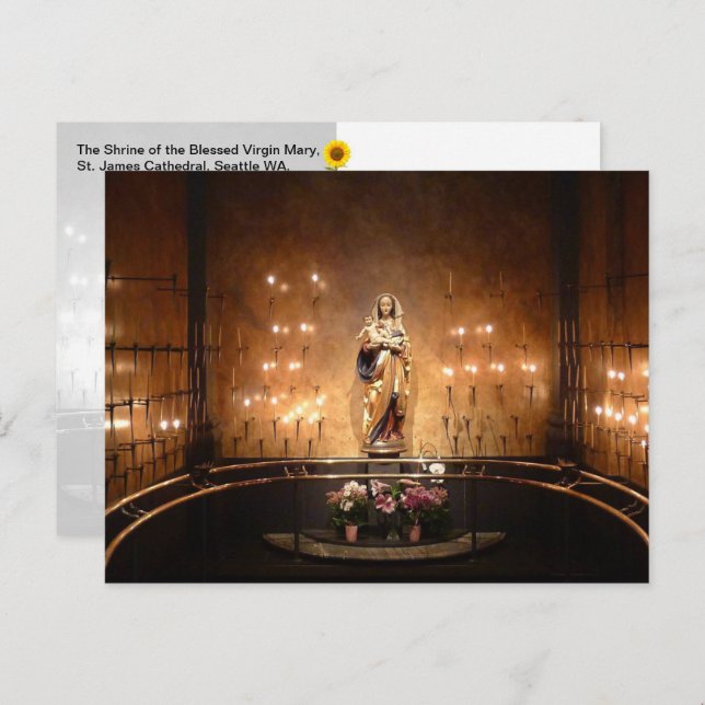Postal Santuario de la Santísima Virgen María, Seattle, W (Anverso / Reverso)