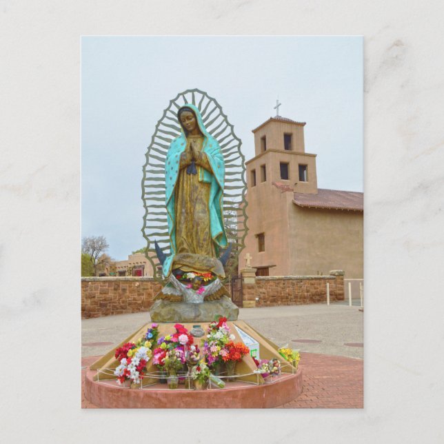 Postal Santuario de Nuestra Señora de Guadalupe, Santa Fe (Anverso)