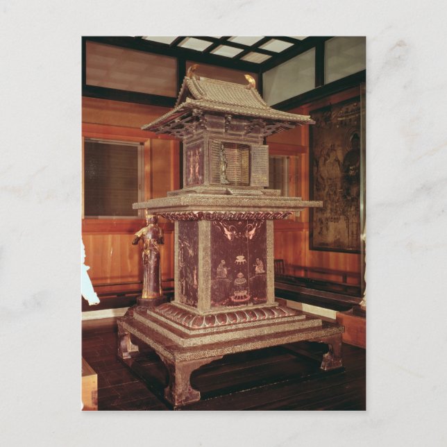 Postal Santuario de Tamamushi desde el templo de Horyu Ji (Anverso)