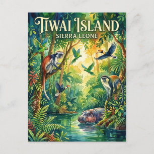 Postal Santuario de Vida Silvestre Isla Tiwai Sierra Leon