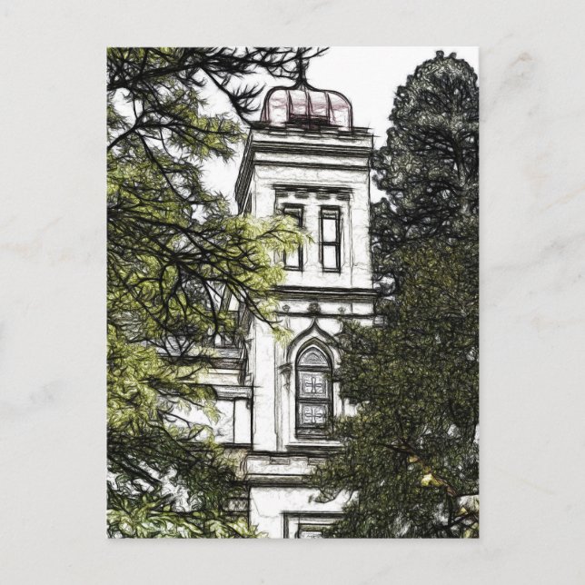 Postal Santuario entre los árboles (Anverso)