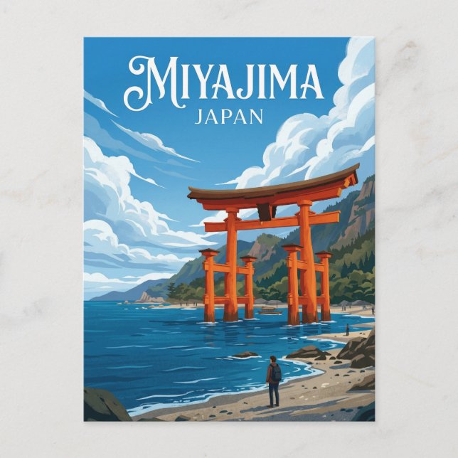 Postal Santuario Itsukushima Japón (Anverso)
