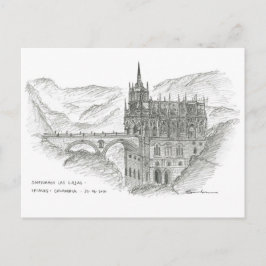 Postal Santuario Las Lajas, Ipiales, Colombia