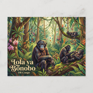 Postal Santuario Lola ya Bonobo