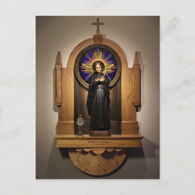 Postal Santuario St. Gemma Galgani, Kenosha, Wi-Fi (Anverso)