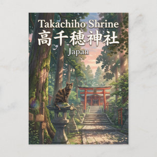 Postal Santuario Takachiho Japón