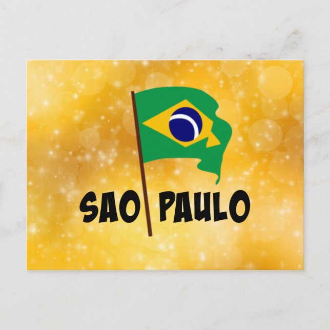 Postal São Paulo, Bandera de Brasil (Anverso)