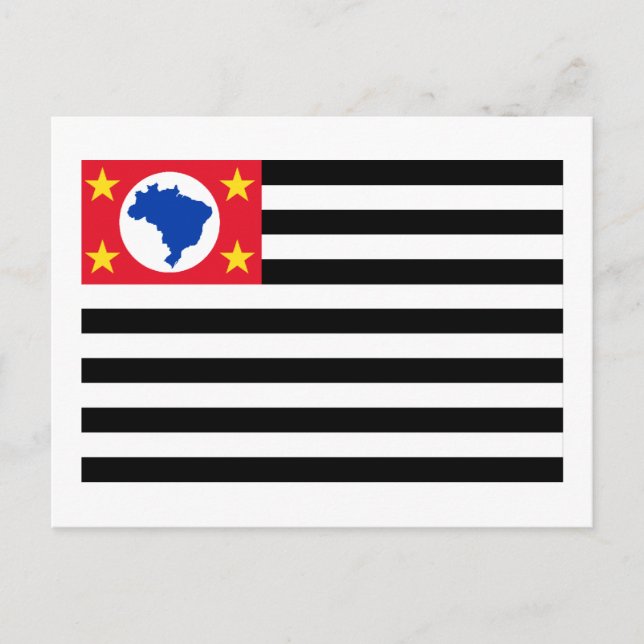 Postal São Paulo, Bandera de Brasil (Anverso)