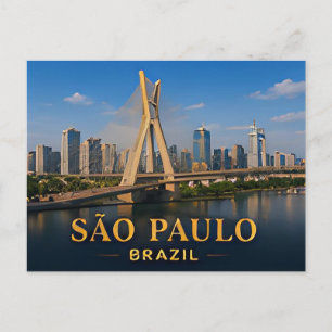 Postal ✈️ São Paulo Brasil Regalo de viaje 🌆
